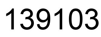 Number 139103 black image