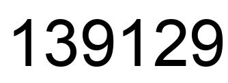 Número 139129 imagen negro