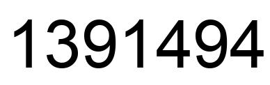Number 1391494 black image