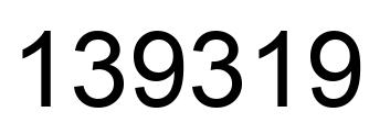Number 139319 black image