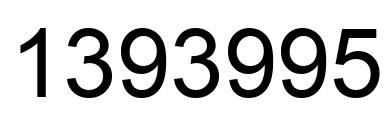 Number 1393995 black image