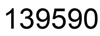 Número 139590 imagen negro