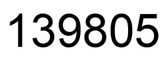 Número 139805 imagen negro