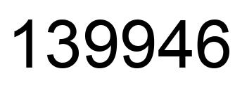 Number 139946 black image