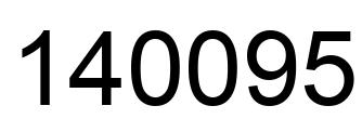 Number 140095 black image