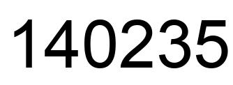 Número 140235 imagen negro