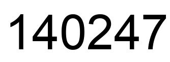 Number 140247 black image