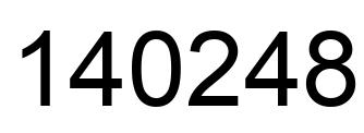 Number 140248 black image