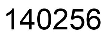 Number 140256 black image