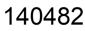 Number 140482 black image