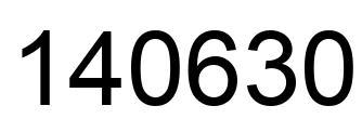 Number 140630 black image