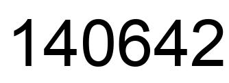 Number 140642 black image