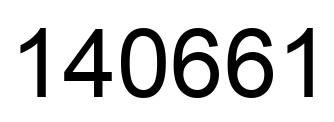 Number 140661 black image