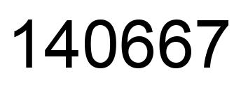 Number 140667 black image