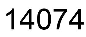Number 14074 black image