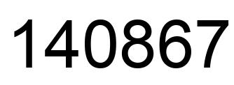 Number 140867 black image
