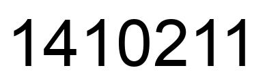 Number 1410211 black image