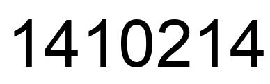 Number 1410214 black image