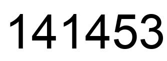 Number 141453 black image