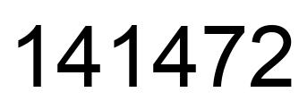 Number 141472 black image