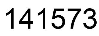 Number 141573 black image