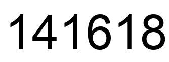Number 141618 black image