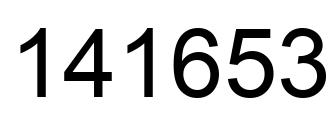 Número 141653 imagen negro