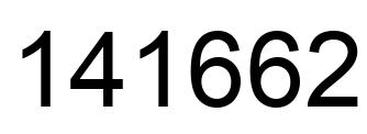 Number 141662 black image
