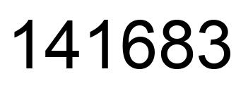 Number 141683 black image
