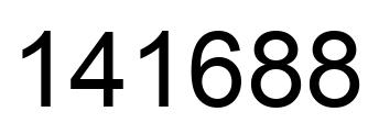 Number 141688 black image