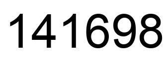 Number 141698 black image