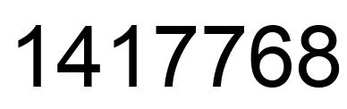 Number 1417768 black image