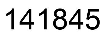 Número 141845 imagen negro