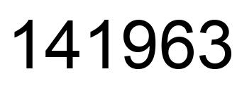 Number 141963 black image