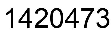 Number 1420473 black image