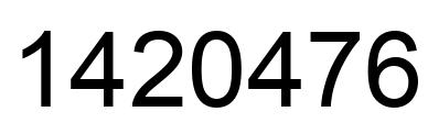 Number 1420476 black image