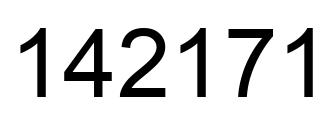Number 142171 black image