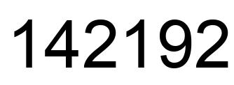Number 142192 black image
