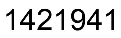 Número 1421941 imagen negro