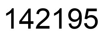Number 142195 black image