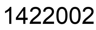 Número 1422002 imagen negro