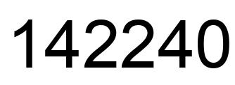 Number 142240 black image