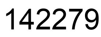Number 142279 black image