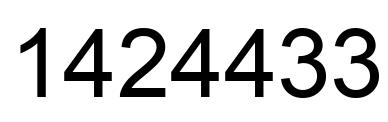 Number 1424433 black image