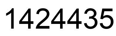 Number 1424435 black image