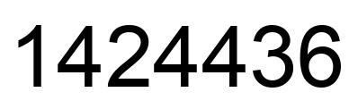 Number 1424436 black image