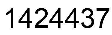 Number 1424437 black image