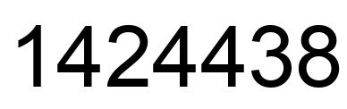 Number 1424438 black image