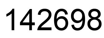 Number 142698 black image