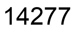 Number 14277 black image